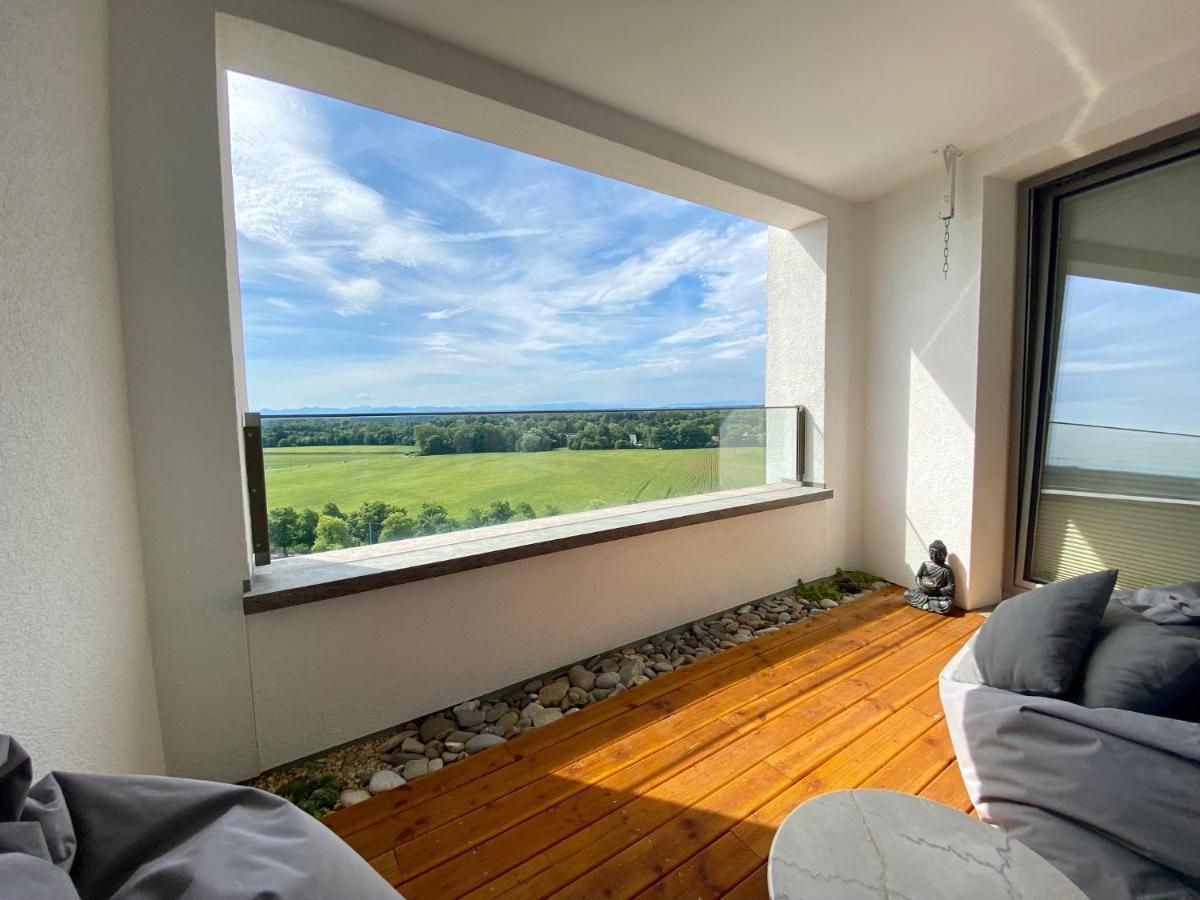 Alpen-Panorama Suite - Einzigartige Privatsuite Hoch Ueber Muenchen, 12Tes Og, Alpenblick, Loggia, Whirlpool, 15 Minuten Zum Zentrum, Ruhe Und Erholung In Der Stadt Muenchen Fuer Privat Und Geschaeftlich Reisende Exteriér fotografie